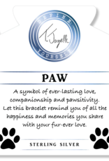 TJAZELLE Paw CZ Bracelet in Storm Agate TJAZELLE Paw CZ Bracelet in Storm Agate