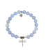 Dragonfly Bracelet in Sky Blue Jade & Silver