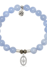 TJAZELLE Unstoppable Bracelet in Sky Blue Jade & Silver TJAZELLE Unstoppable Bracelet in Sky Blue Jade & Silver