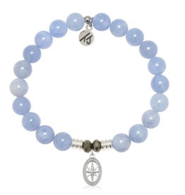 TJAZELLE Unstoppable Bracelet in Sky Blue Jade & Silver