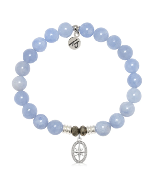 TJAZELLE Unstoppable Bracelet in Sky Blue Jade & Silver