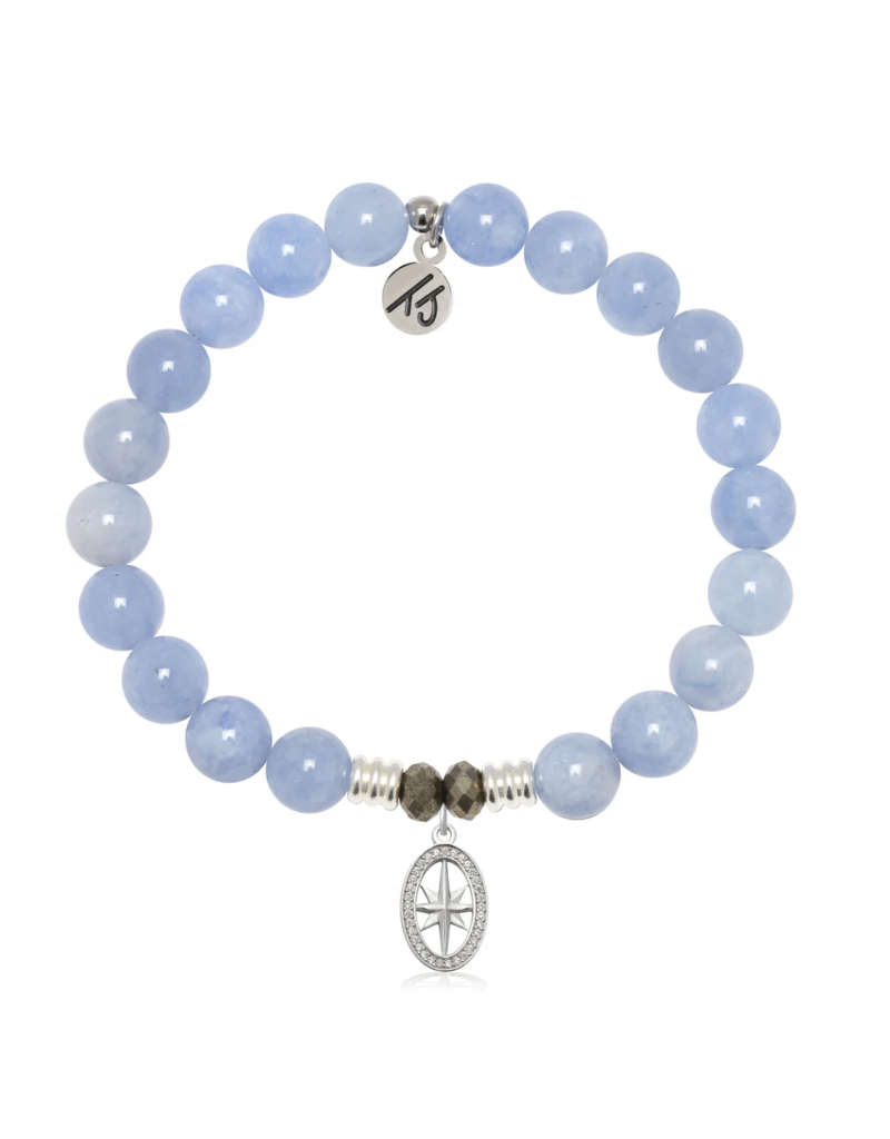 TJAZELLE Unstoppable Bracelet in Sky Blue Jade & Silver