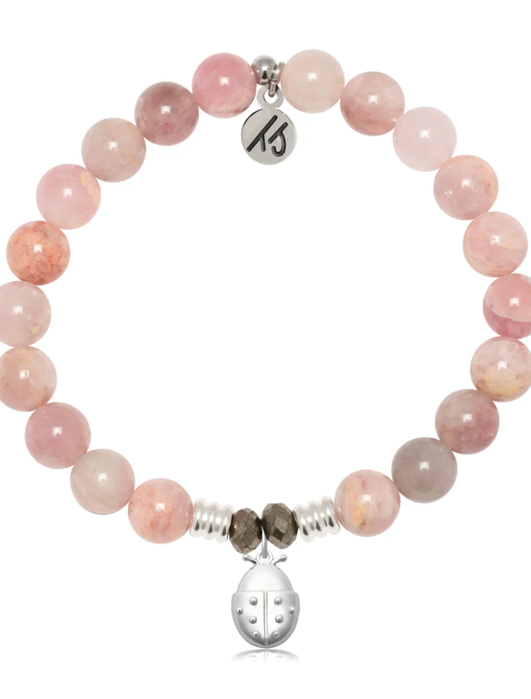 TJAZELLE Ladybug Bracelet in Madagascar & Silver