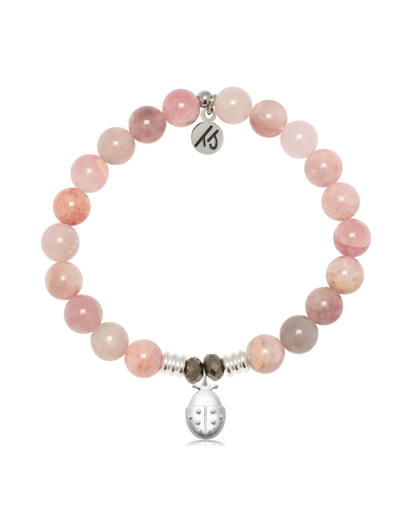 TJAZELLE Ladybug Bracelet in Madagascar & Silver