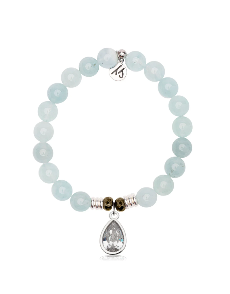 TJAZELLE Inner Beauty Bracelet in Blue Aquamarine & Silver
