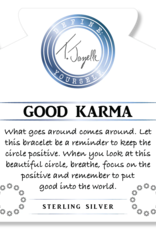 TJAZELLE Good Karma Bracelet in Blue Aquamarine & Silver