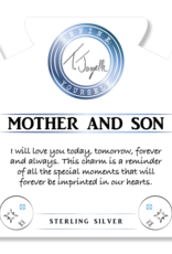 TJAZELLE Mother and Son Bracelet in Blue Aquamarine & Silver