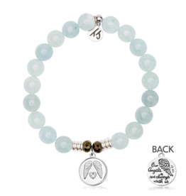 TJAZELLE Guardian Bracelet in Blue Aquamarine & Silver