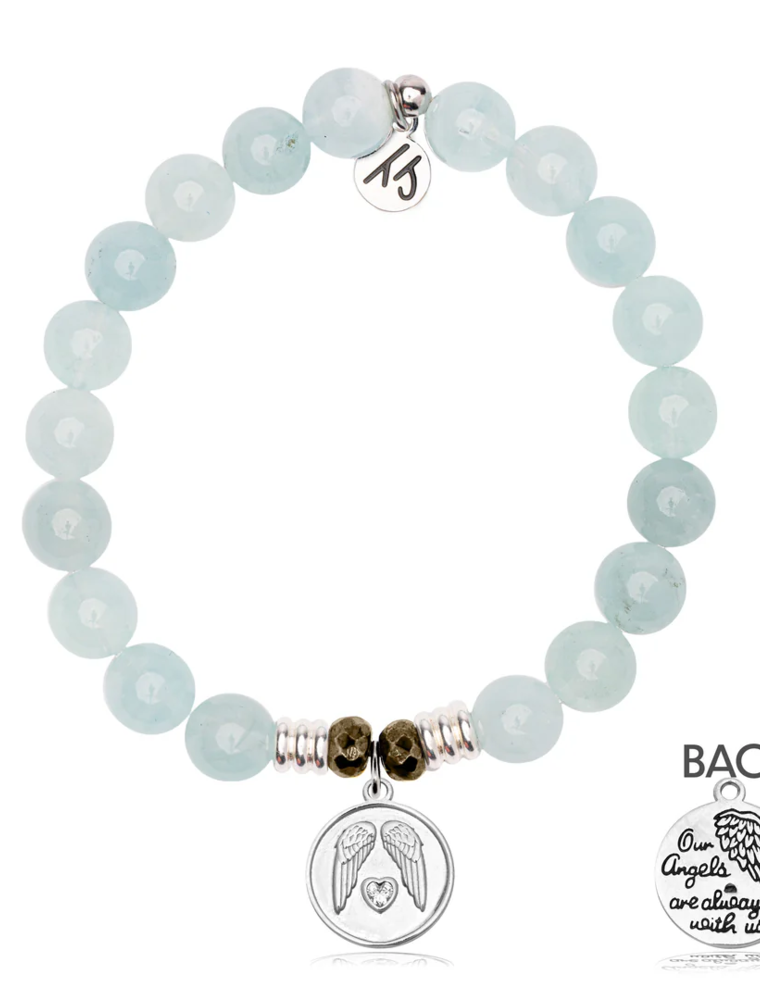 TJAZELLE Guardian Bracelet in Blue Aquamarine & Silver