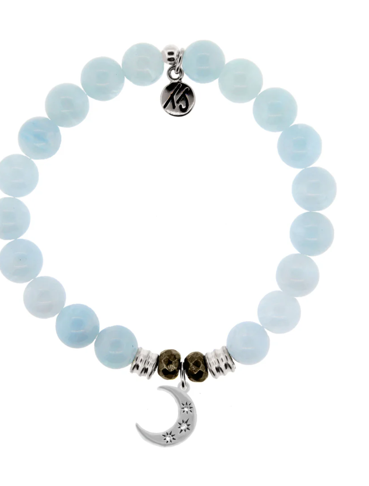 TJAZELLE Friendship Stars Bracelet in Blue Aquamarine & Silver