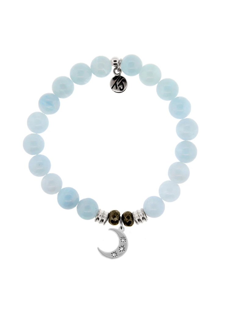 TJAZELLE Friendship Stars Bracelet in Blue Aquamarine & Silver