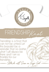 TJAZELLE Friendship Knot Bracelet in Pearl & Silver