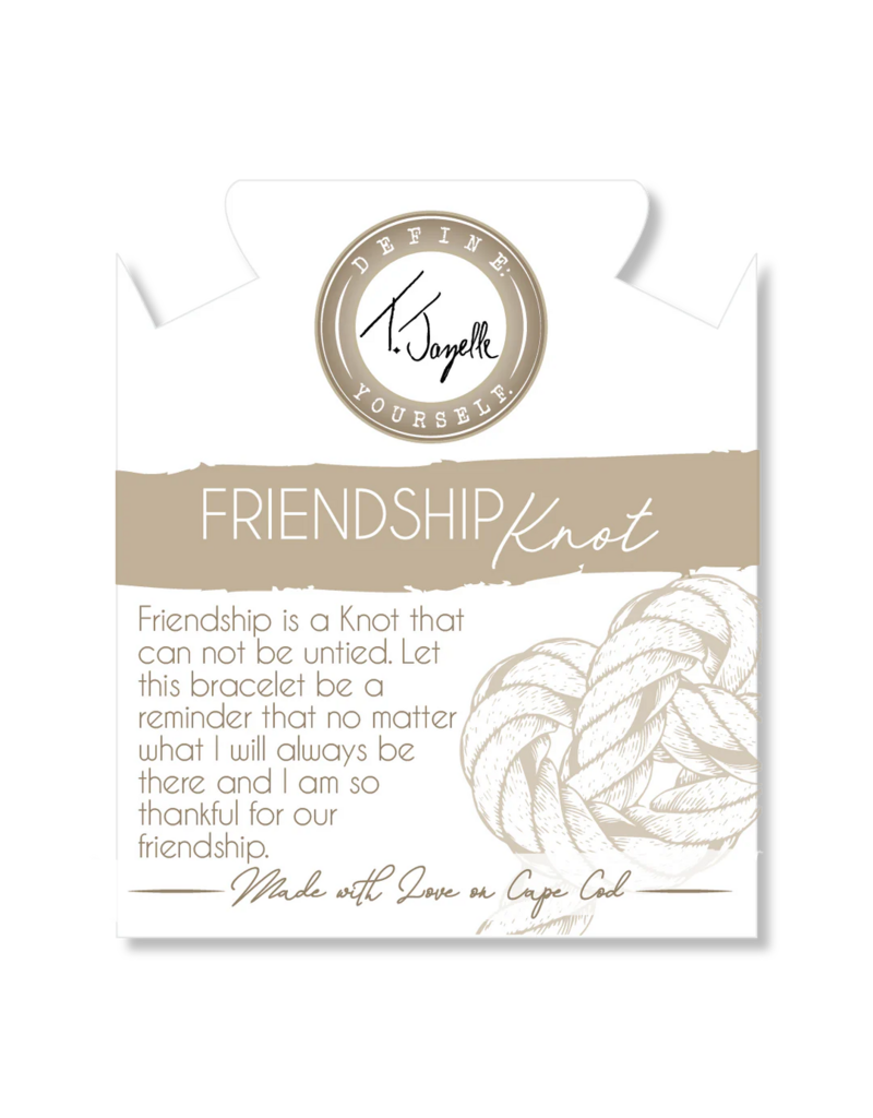 TJAZELLE Friendship Knot Bracelet in Pearl & Silver