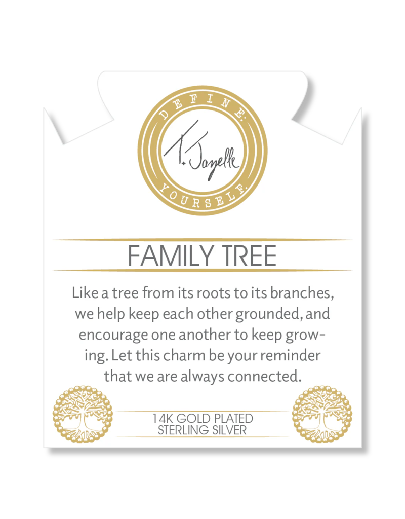TJAZELLE Family Tree Bracelet in Australian Agate & Gold