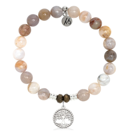 TJAZELLE Family Tree Bracelet in Australian Agate & Silver