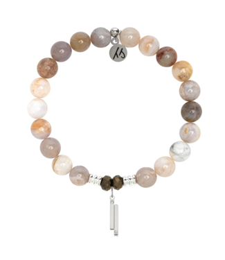 TJAZELLE Stand By Me Bracelet in Australian Agate & Silver
