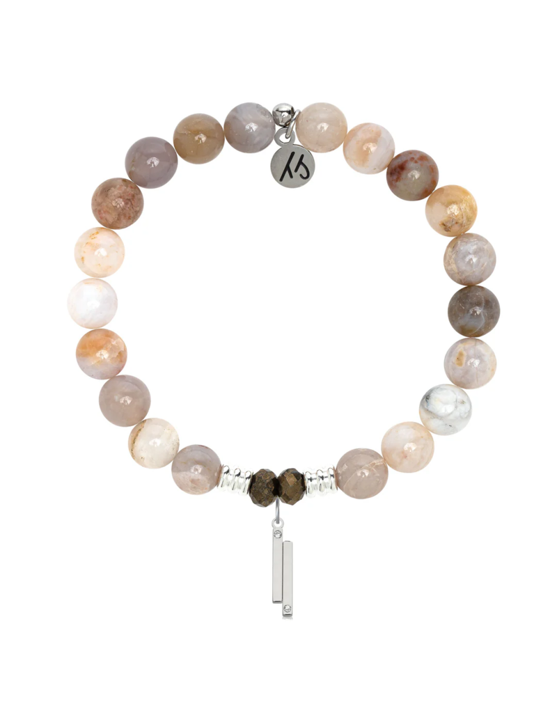 TJAZELLE Stand By Me Bracelet in Australian Agate & Silver