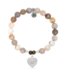 Opal Heart Bracelet in Australian Agate & Silver