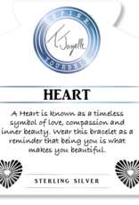 TJAZELLE Opal Heart Bracelet in Australian Agate & Silver TJAZELLE Opal Heart Bracelet in Australian Agate & Silver