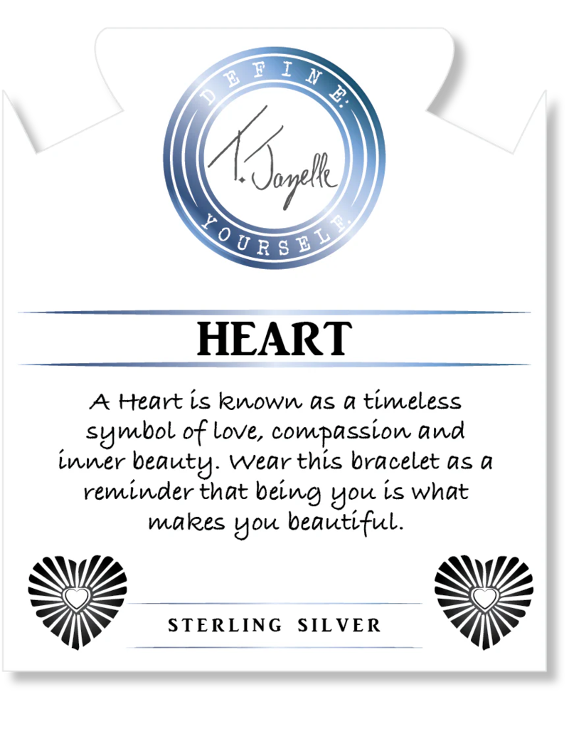 TJAZELLE Opal Heart Bracelet in Australian Agate & Silver