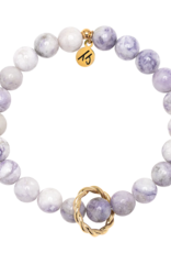 TJAZELLE Bonded Together Bracelet in Purple Turquoise & Gold