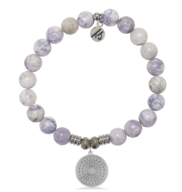 TJAZELLE Family Circle Bracelet in Purple Turquoise & Silver