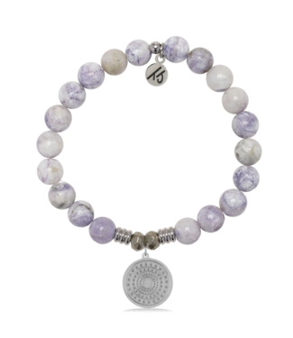 TJAZELLE Family Circle Bracelet in Purple Turquoise & Silver