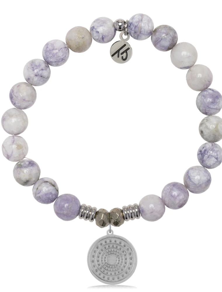 TJAZELLE Family Circle Bracelet in Purple Turquoise & Silver