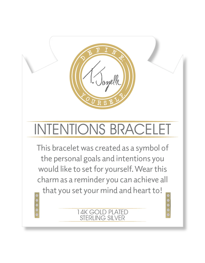 TJAZELLE Intentions Bracelet in Aqua Fire Agate & Gold