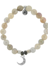 TJAZELLE Friendship Stars Bracelet in Moonstone & Silver