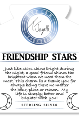 TJAZELLE Friendship Stars Bracelet in Moonstone & Silver