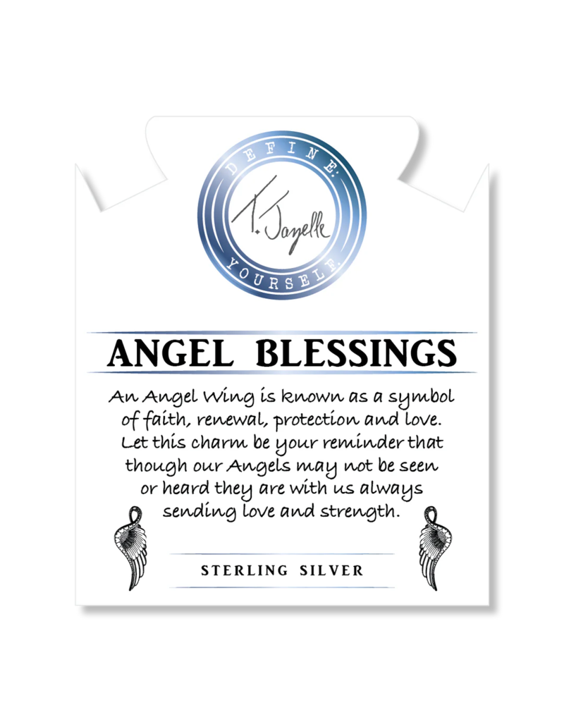 TJAZELLE Angel Blessings Bracelet in Moonstone & Silver