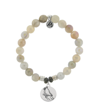 TJAZELLE Cardinal Bracelet in Moonstone & Silver