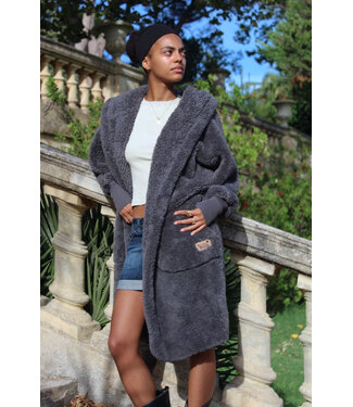 NORDIC BEACH Long Body Wrap in Koala Grey