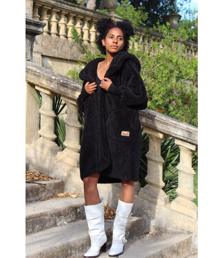 NORDIC BEACH Long Body Wrap in Black Licorice