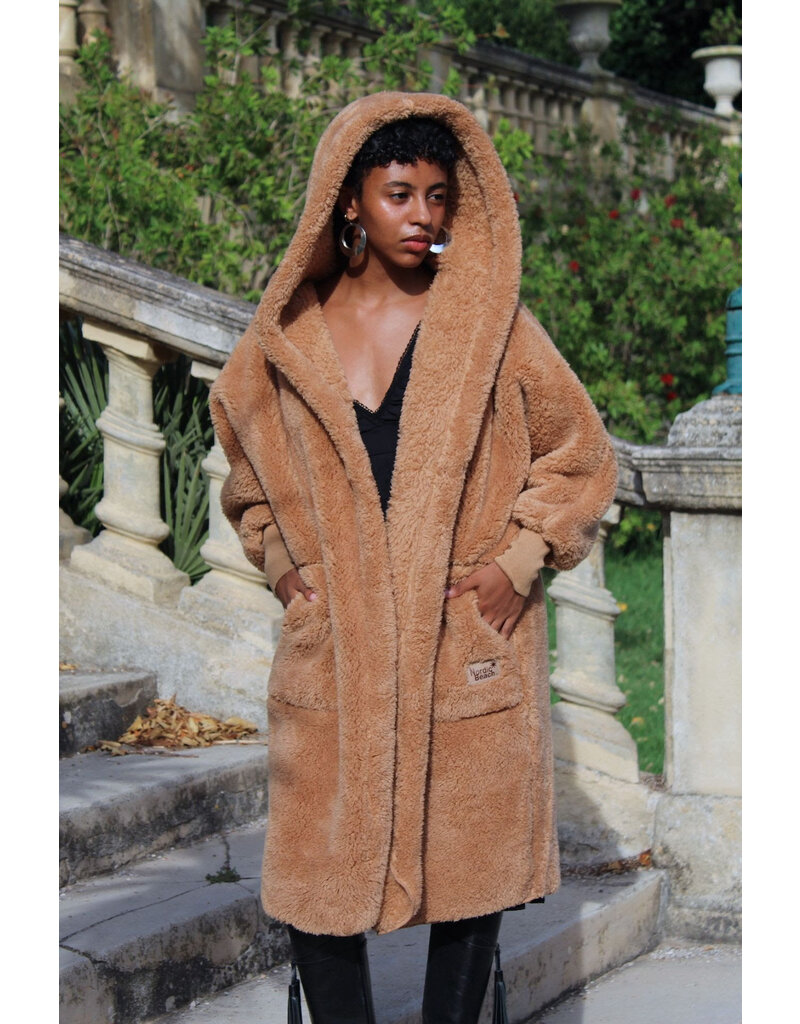 NORDIC BEACH Long Body Wrap in Cafe Latte