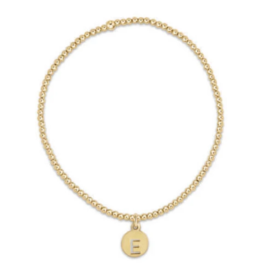 ENEWTON DESIGN Classic 2mm Bead Bracelet - Small Gold Initial Disc