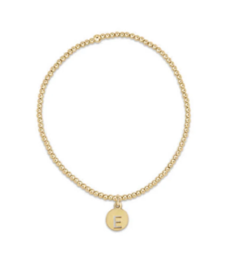 ENEWTON DESIGN Classic 2mm Bead Bracelet - Small Gold Initial Disc