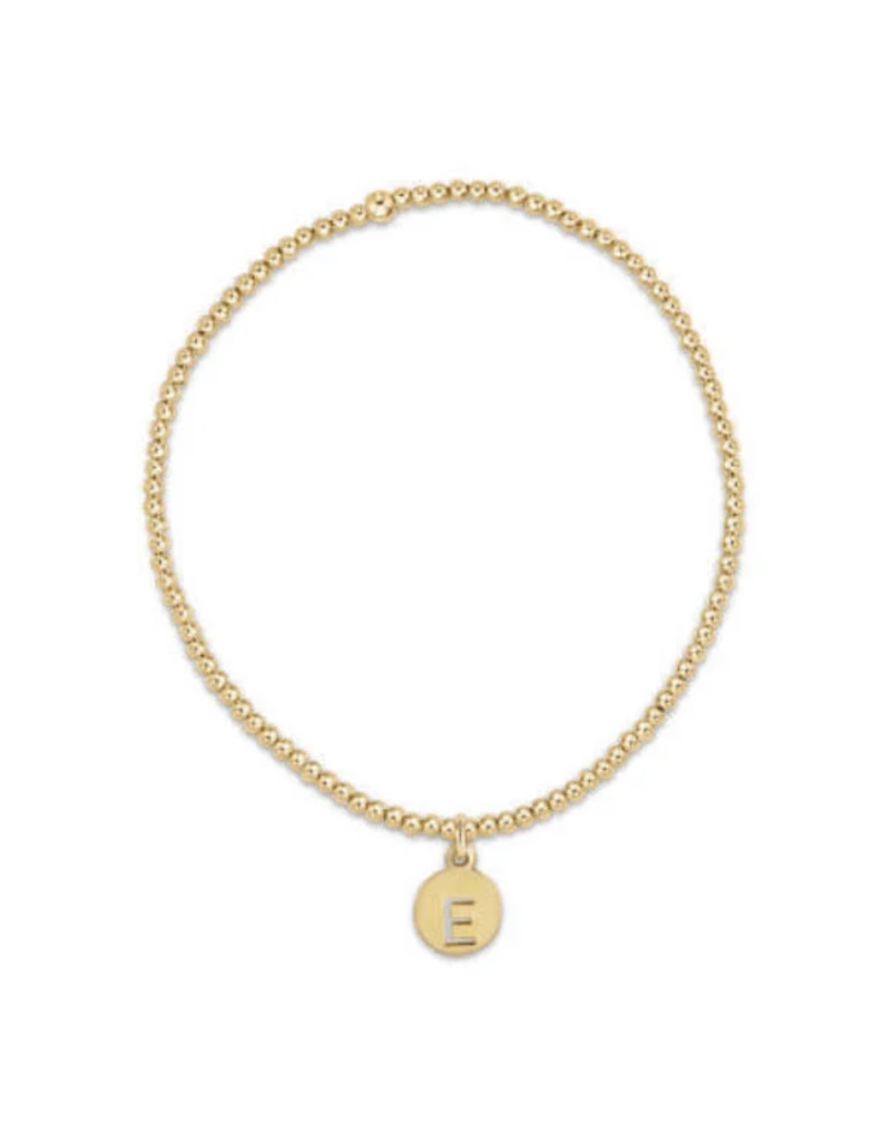 ENEWTON DESIGN Classic 2mm Bead Bracelet - Small Gold Initial Disc