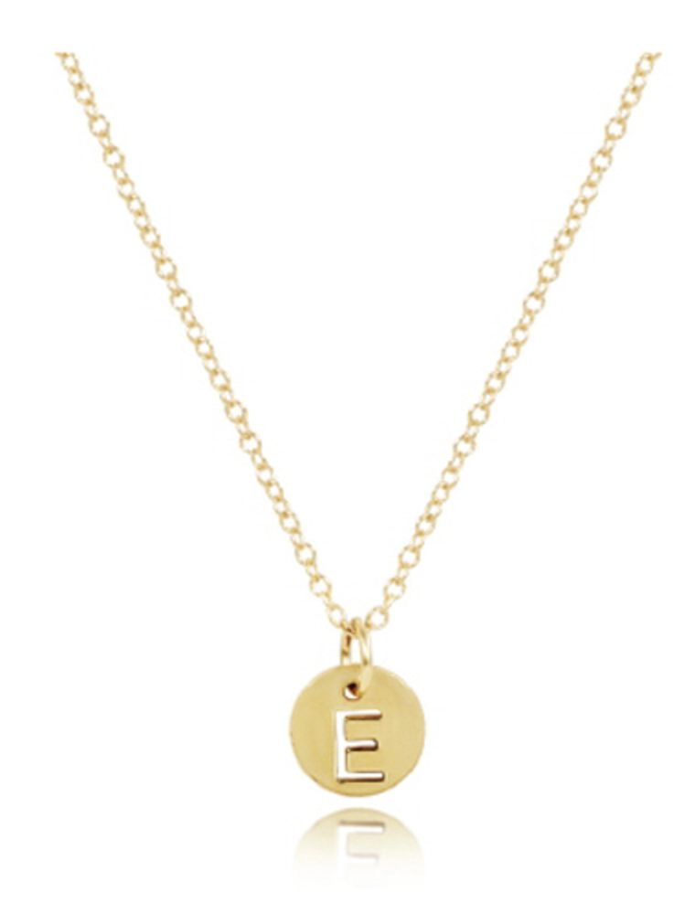 ENEWTON DESIGN Gold 16" Necklace - Small Gold Initial Disc