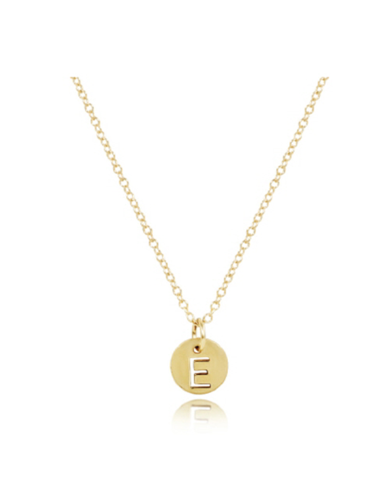 ENEWTON DESIGN Gold 16" Necklace - Small Gold Initial Disc