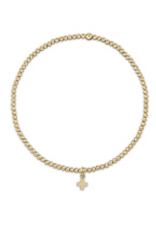 ENEWTON DESIGN Classic Gold 2mm Bead Bracelet - Gold Small Signature Cross Charm