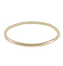 ENEWTON DESIGN Classic Gold 3mm Bead Bracelet - Gold Textured Bliss Bar