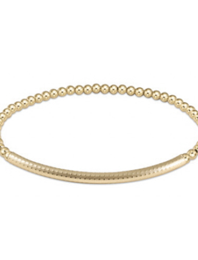 ENEWTON DESIGN Classic Gold 3mm Bead Bracelet - Gold Textured Bliss Bar