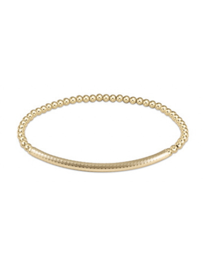 ENEWTON DESIGN Classic Gold 3mm Bead Bracelet - Gold Textured Bliss Bar