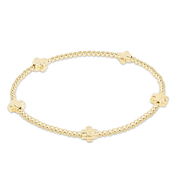 ENEWTON DESIGN Signature Cross Pattern 2mm Bead Bracelet - Gold