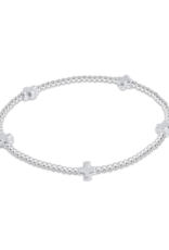 ENEWTON DESIGN Signature Cross Pattern 2mm Bead Bracelet - Silver