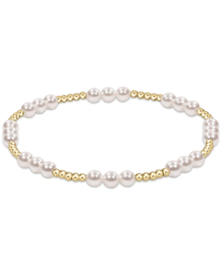 ENEWTON DESIGN Classic Joy Pattern 4mm Bead Bracelet - Pearl/Gold