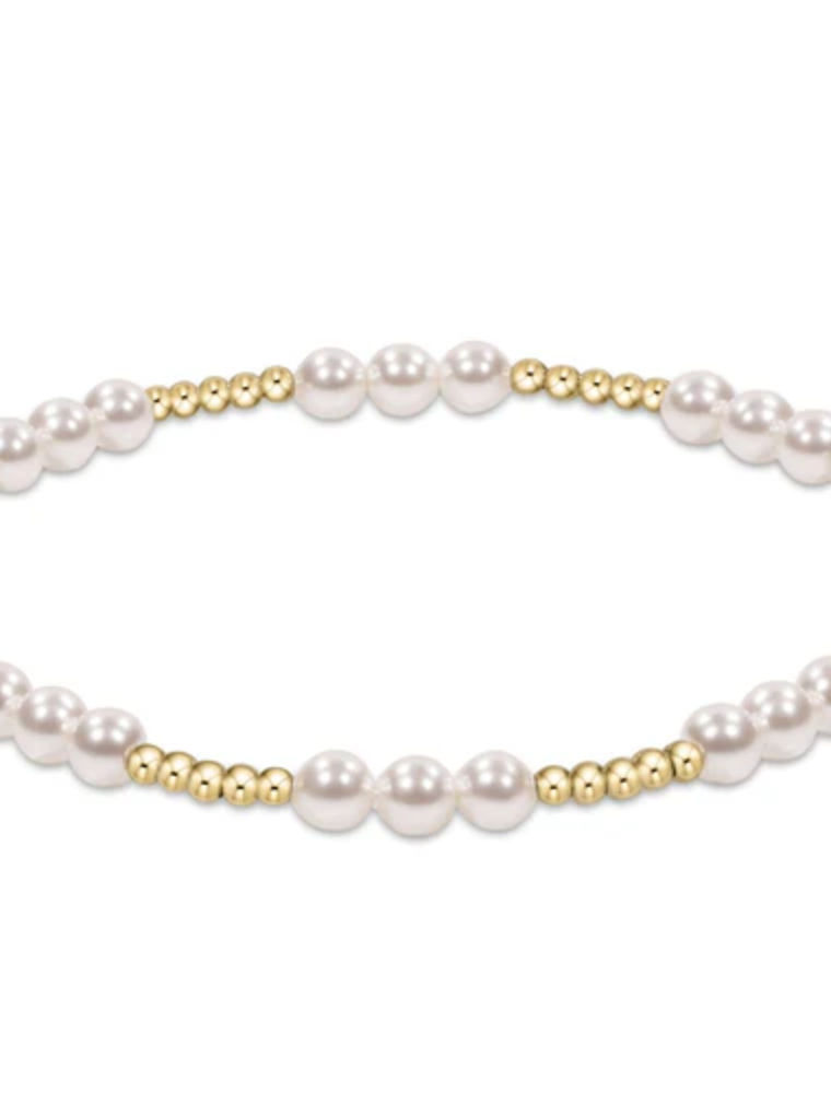 ENEWTON DESIGN Classic Joy Pattern 4mm Bead Bracelet - Pearl/Gold