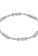 ENEWTON DESIGN eNewton Classic Joy Pattern 4mm Bead Bracelet - Pearl/Silver ENEWTON DESIGN eNewton Classic Joy Pattern 4mm Bead Bracelet - Pearl/Silver